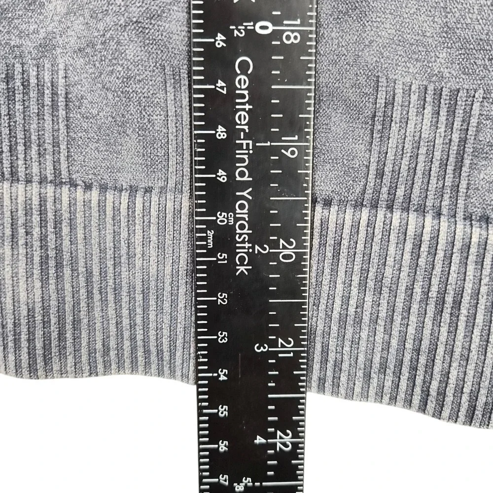 Zyia Active Gray Acid Wash Seamless Cropped Short‎ Sleeve Sweatshirt XXL NEW